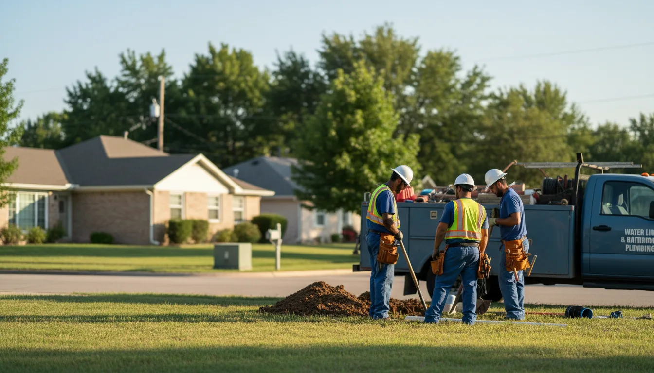 Residential water line and bathroom plumbing service in Chico, TX